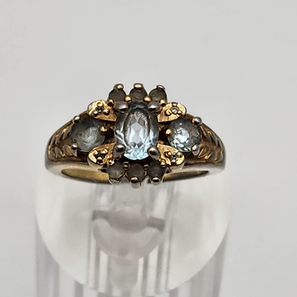 Vintage Jewelry Concepts Topaz & Diamond Ring (7)